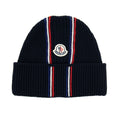 Moncler Berretto Tricot Tricolor Wool Beani Navy 742
