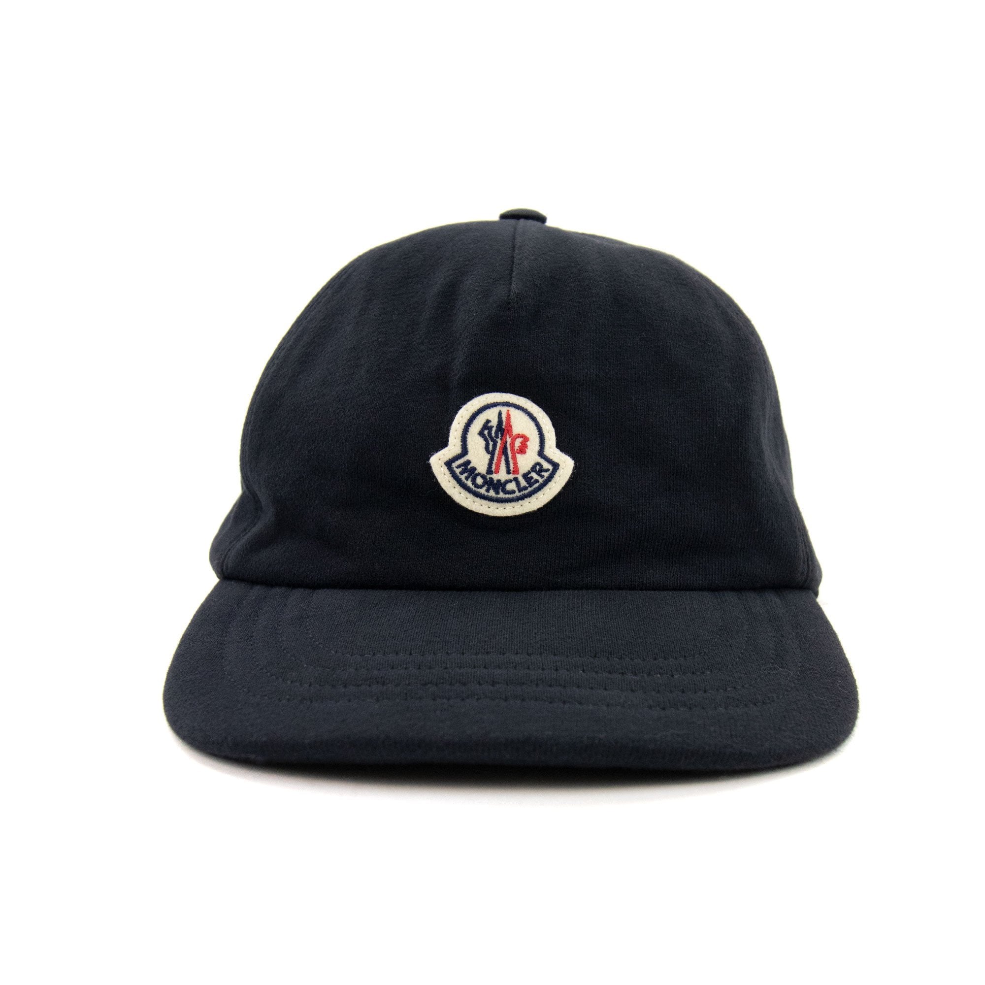 Moncler Logo Fleece Baseball Cap Navy 778