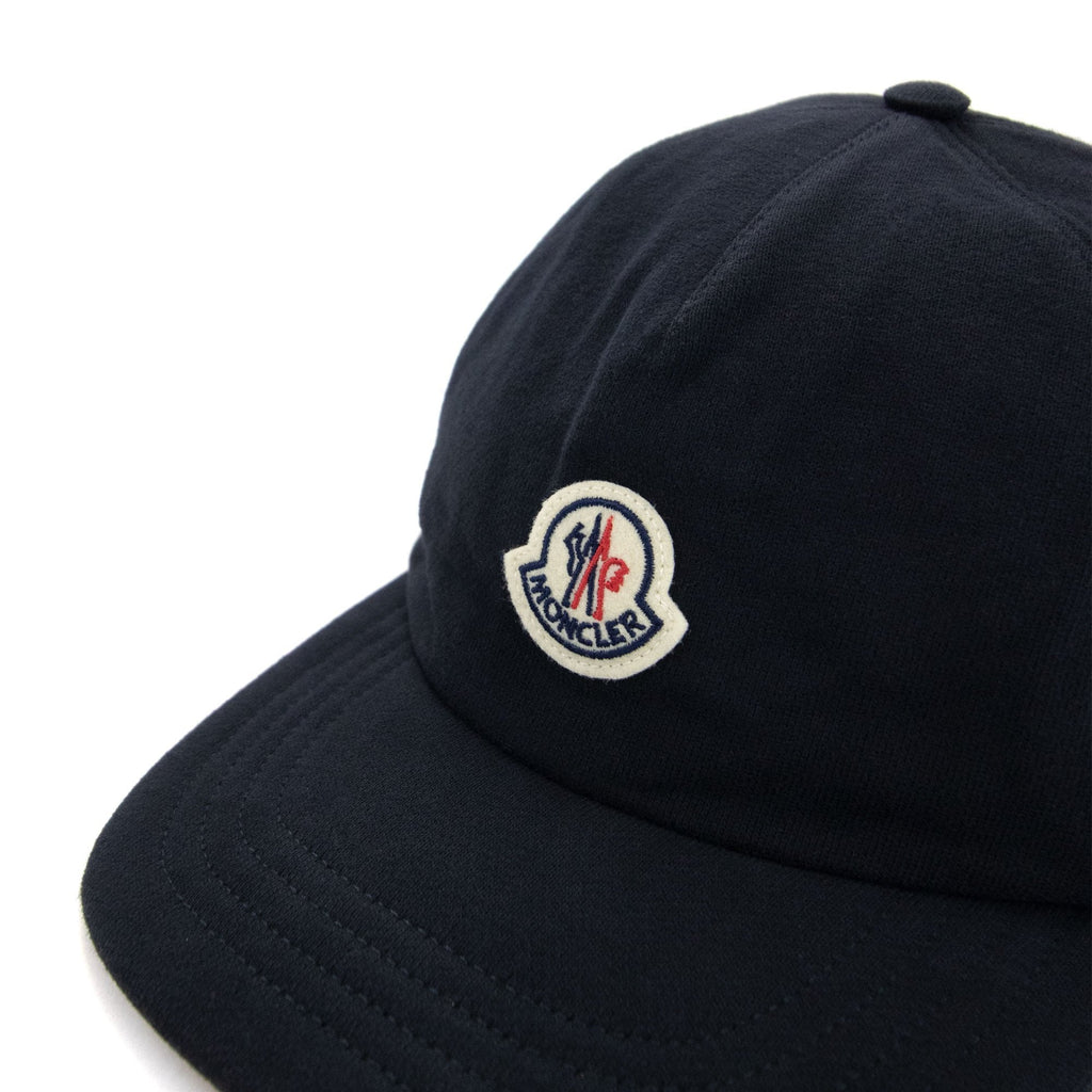 Moncler Logo Fleece Baseball Cap Navy 778