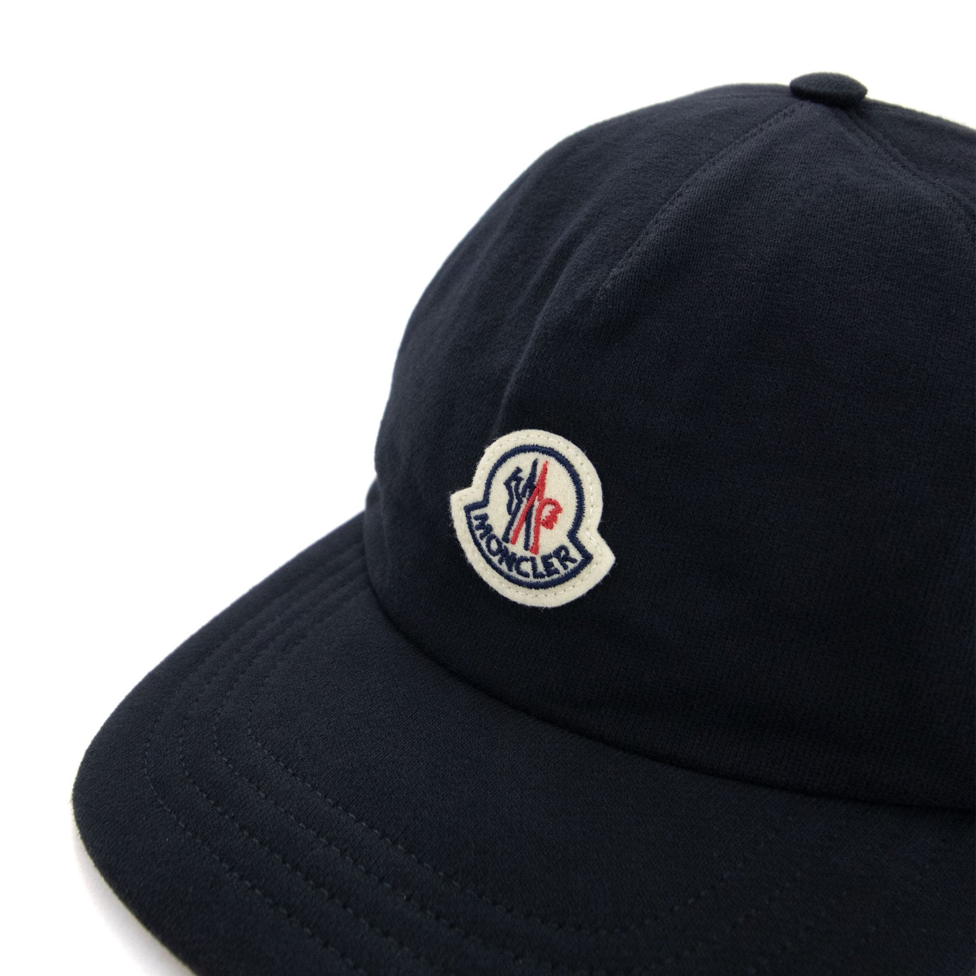 Moncler Logo Fleece Baseball Cap Navy 778