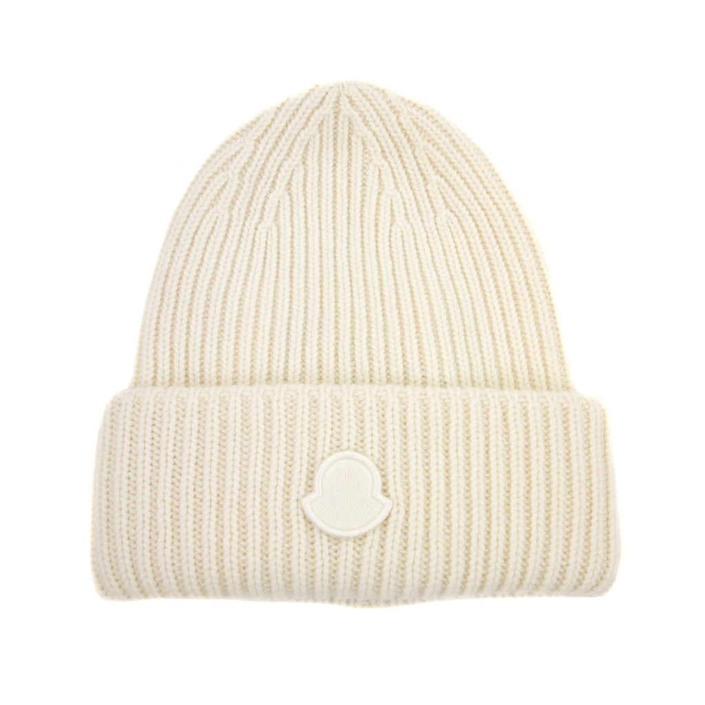 Moncler Berretto Tricot Wool Knitted Beanie Off White 035