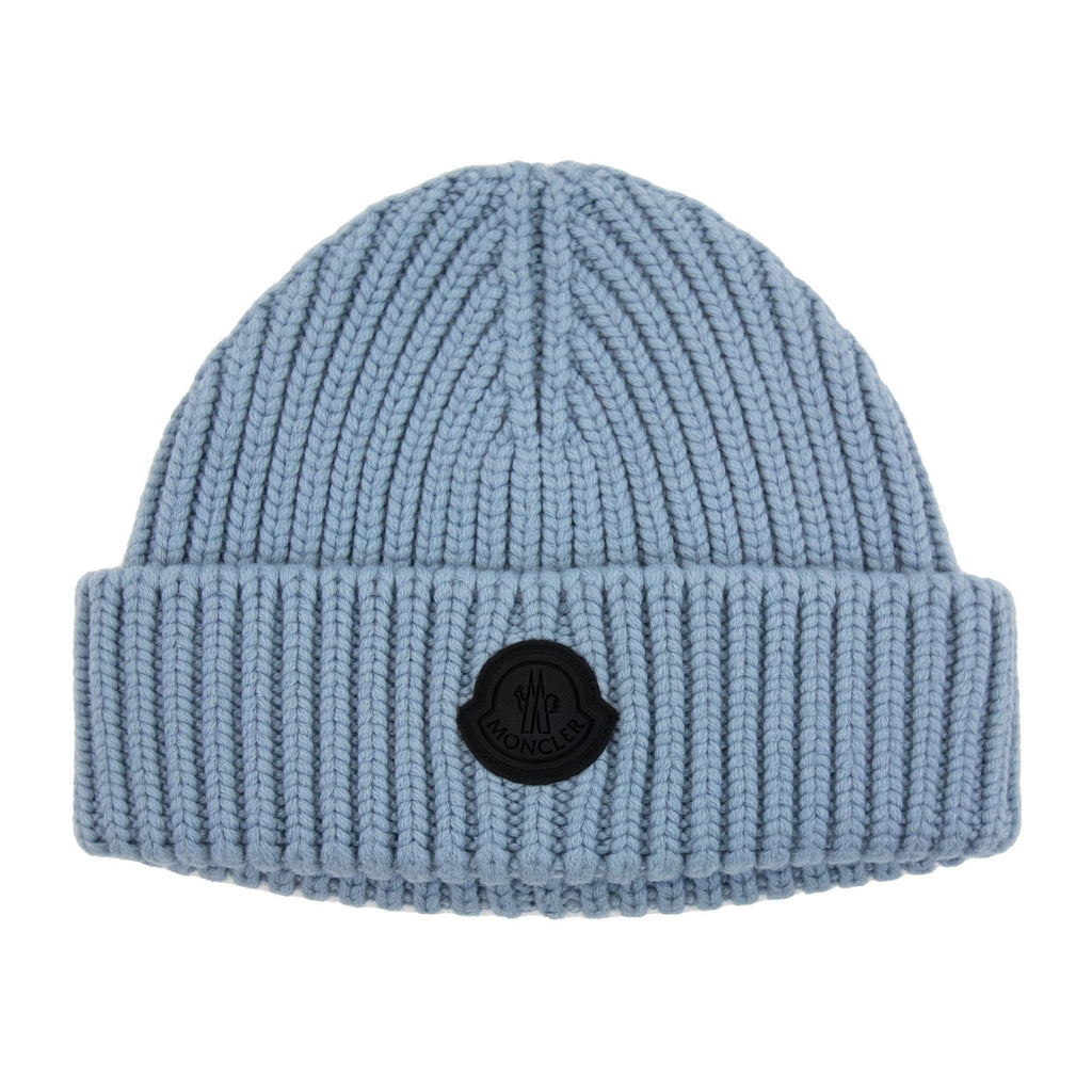 Moncler Berretto Tricot Knitted Beanie Powder Blue 715
