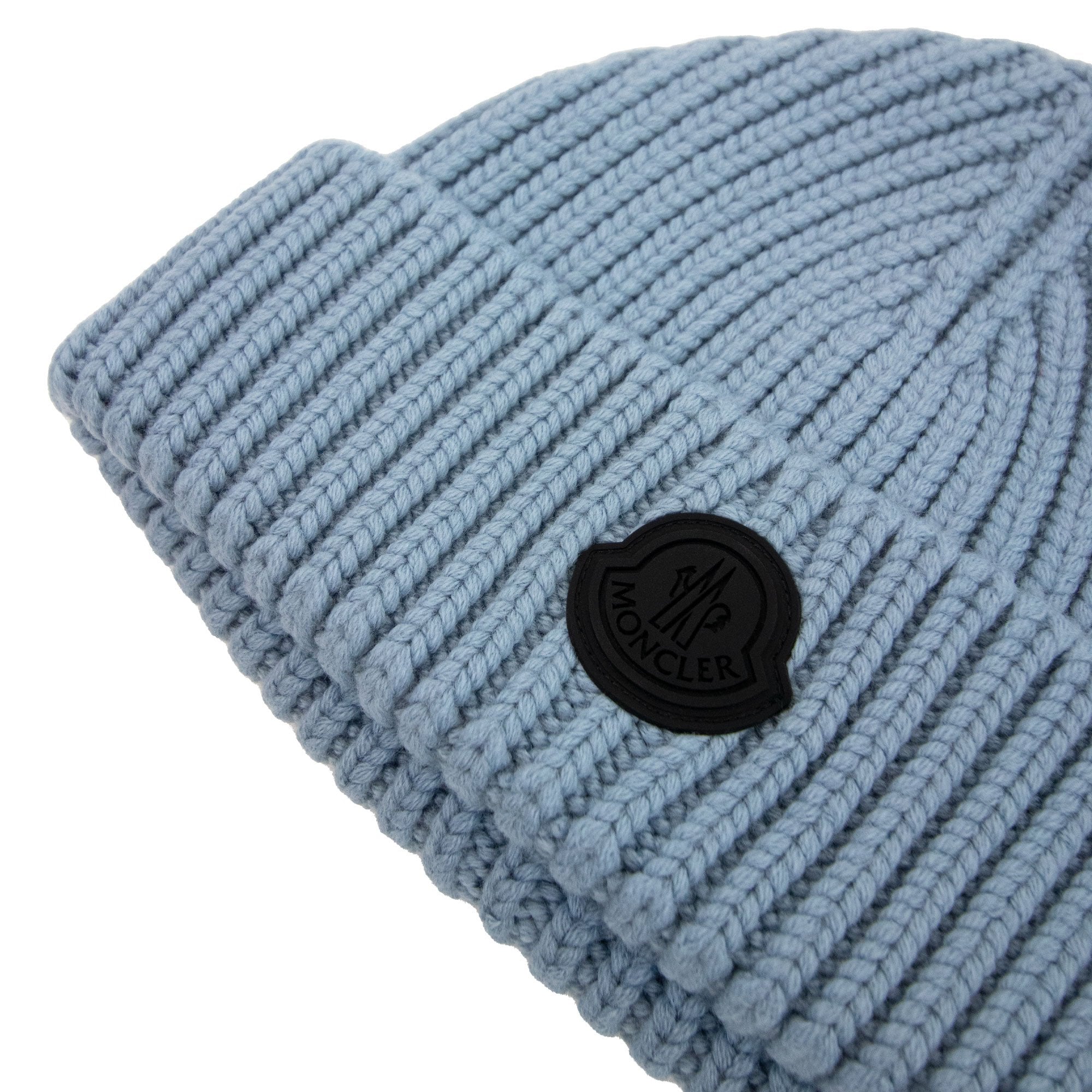 Moncler Berretto Tricot Knitted Beanie Powder Blue 715