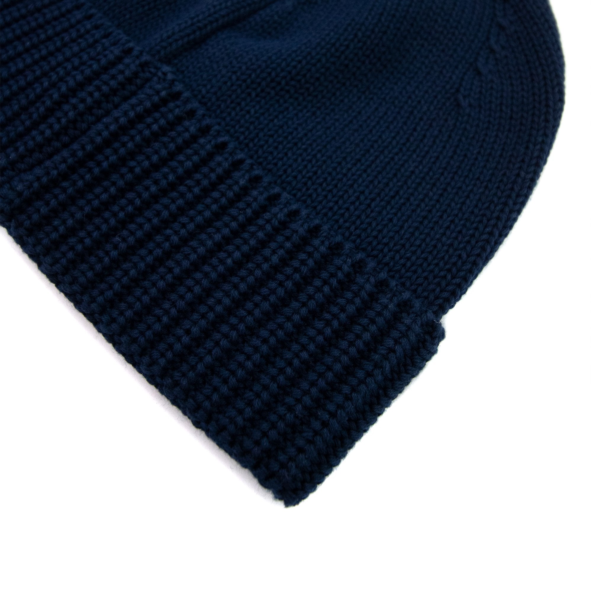Stone Island Junior N01a7 Knit Patch Logo Beanie Navy Blue V0028