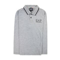 Ea7 Junior Rubber Logo L/s Polo Grey