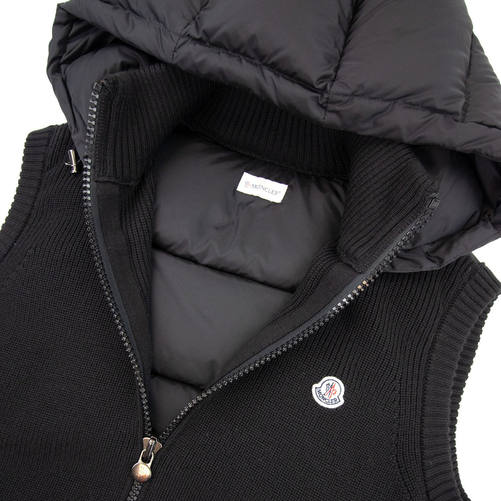 Moncler Maglione Tricot Gilet Black