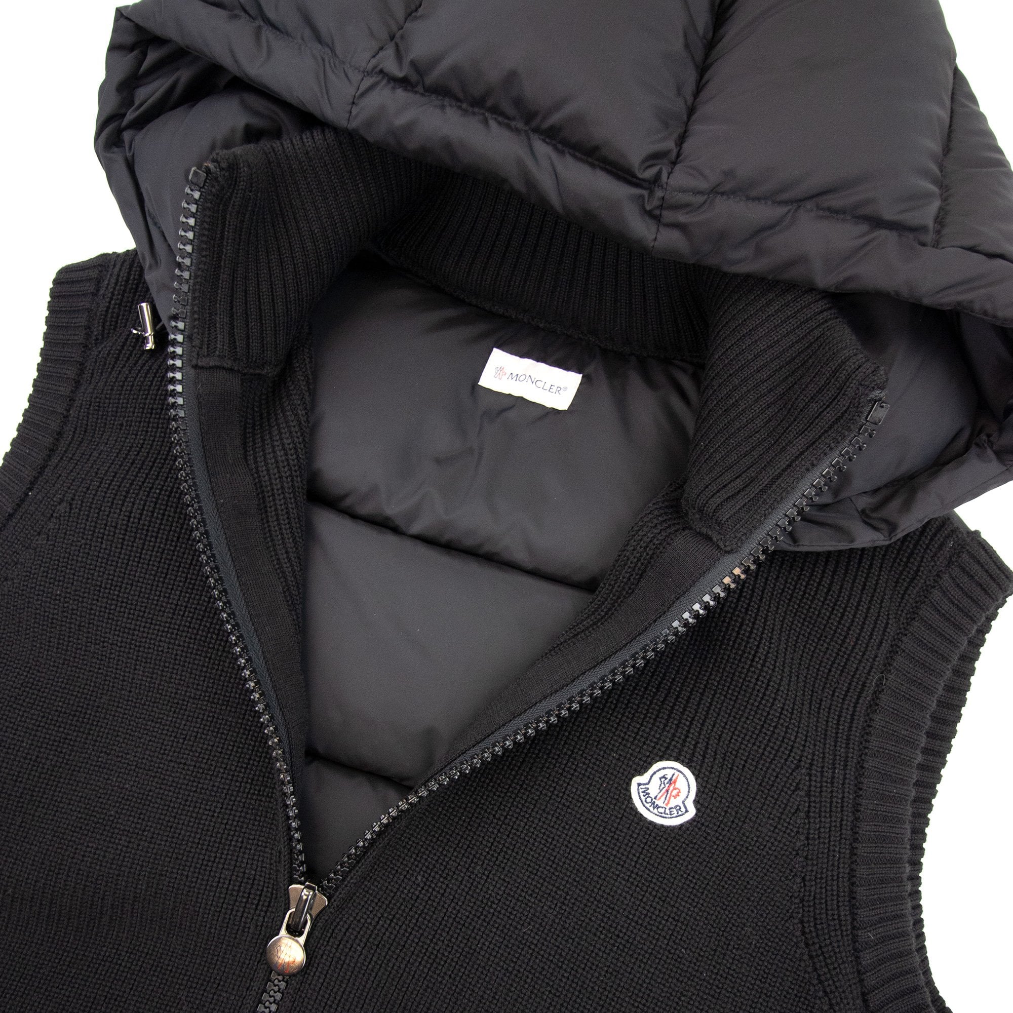 Moncler Maglione Tricot Gilet Black