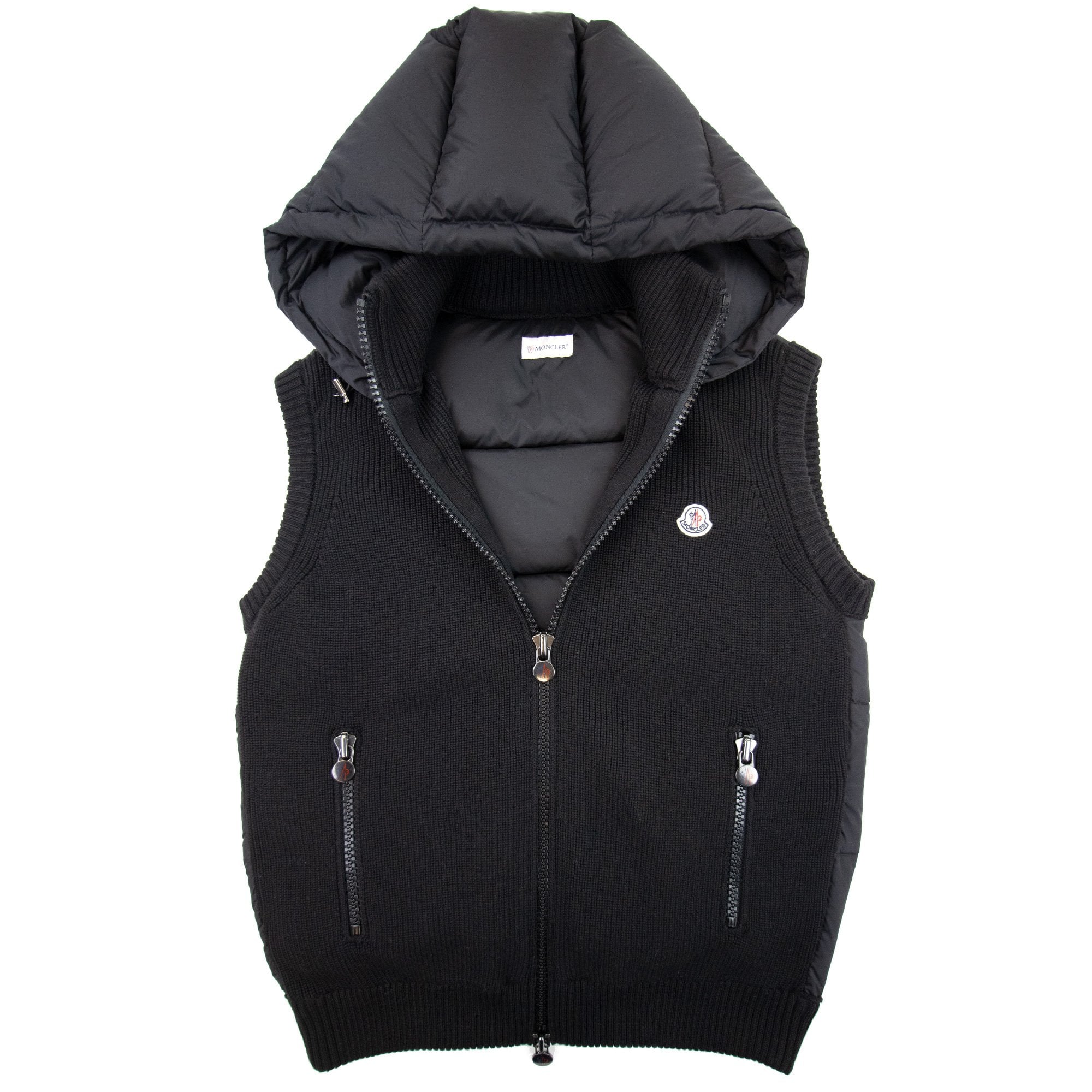 Moncler Maglione Tricot Gilet Black