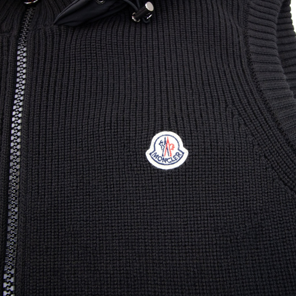 Moncler Maglione Tricot Gilet Black