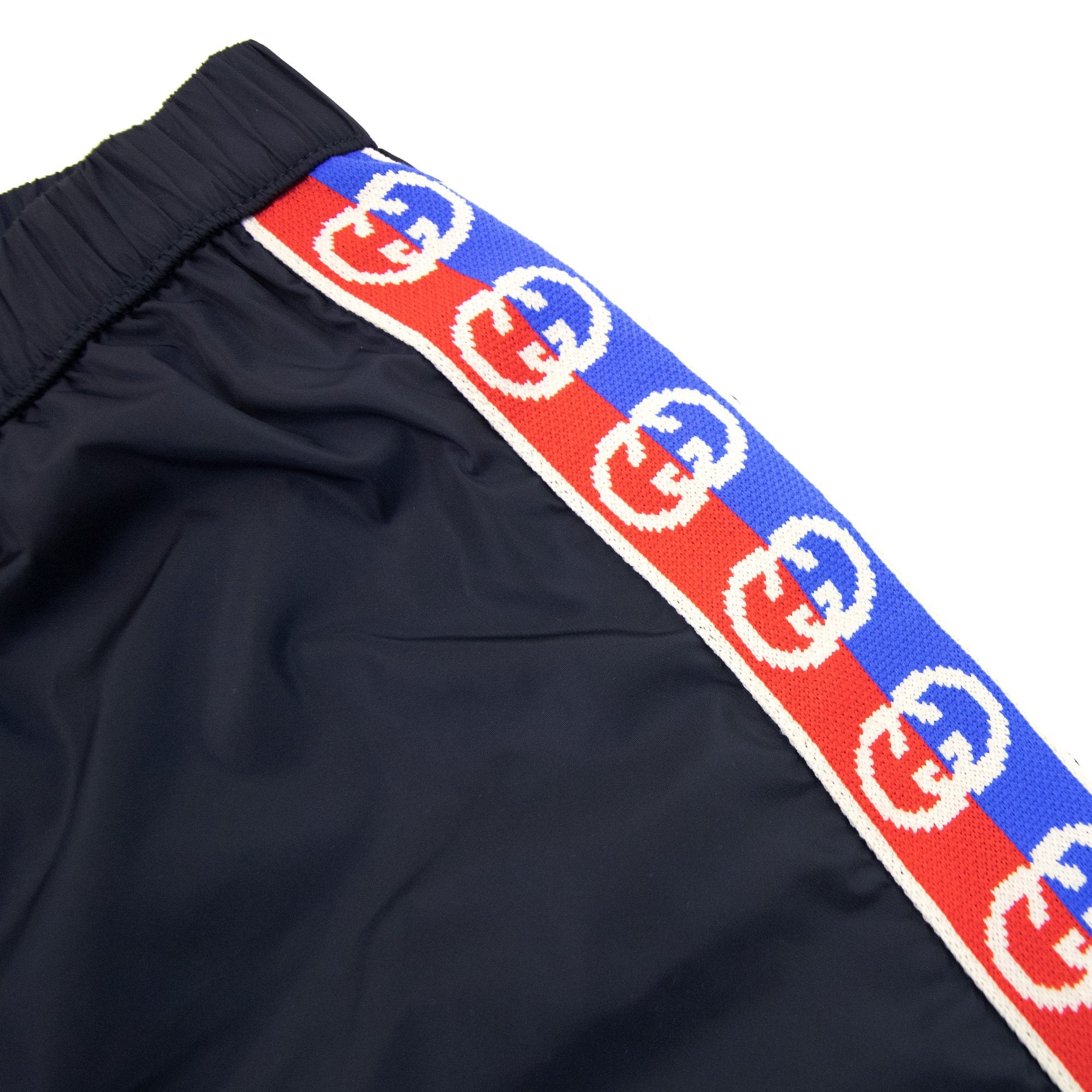 Gucci Junior Gg Web Trim Swim Shorts Navy 4215