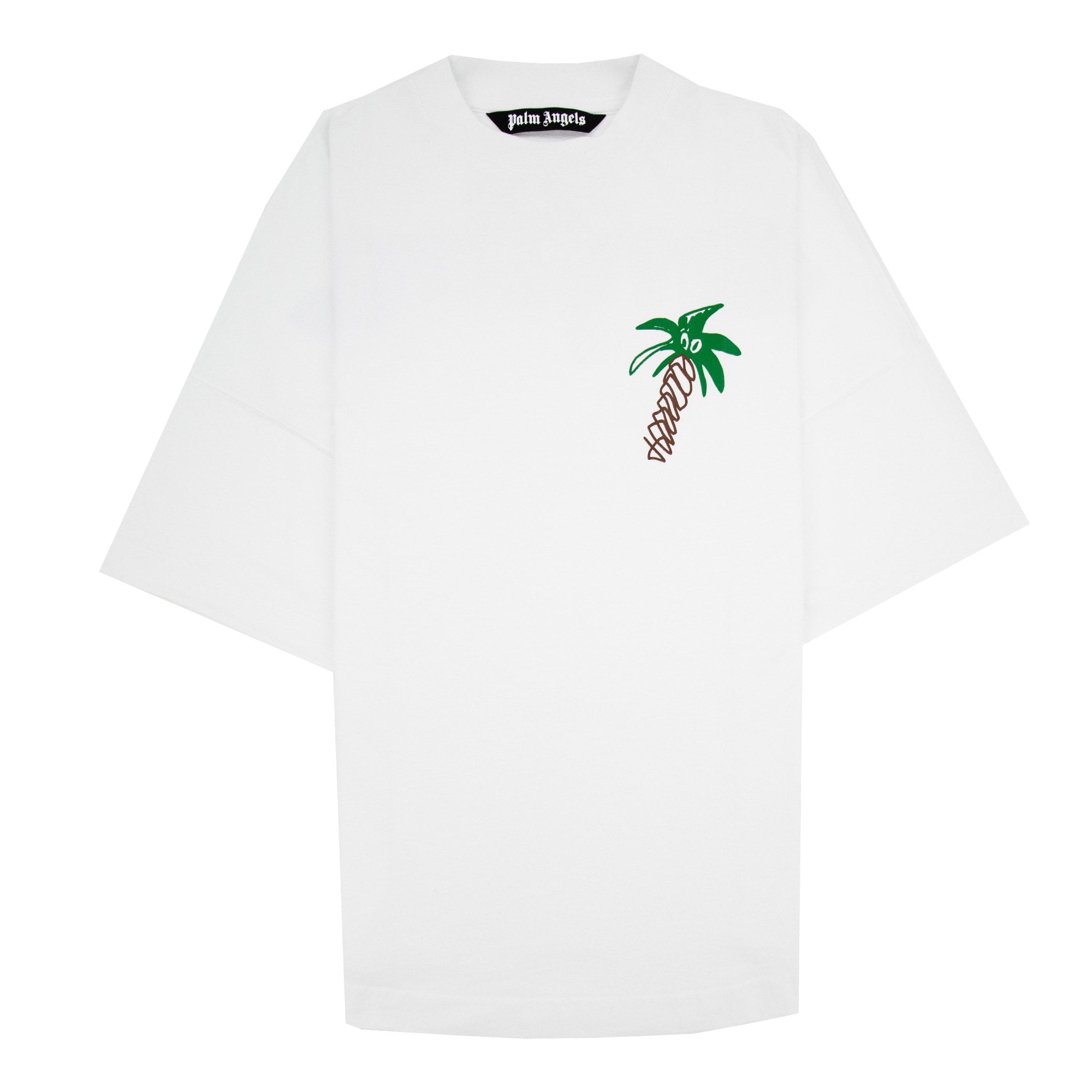 Palm Angels Sketchy Over Logo T Shirt White/black