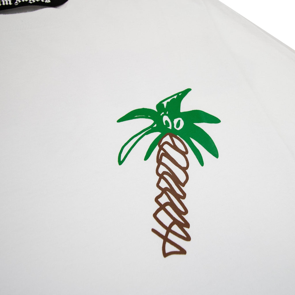 Palm Angels Sketchy Over Logo T Shirt White/black
