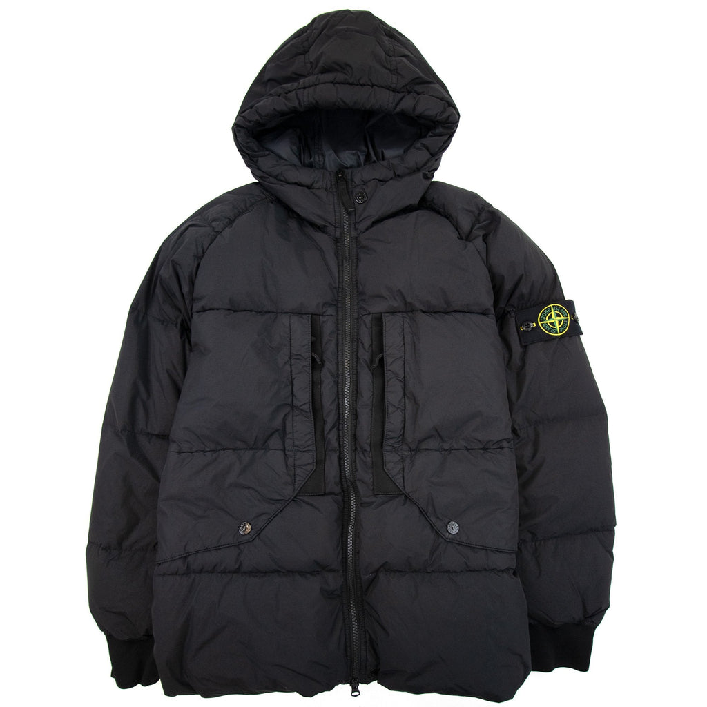 Stone Island 40723 Garment Dyed Crinkle Reps Down Jacket Black V0029