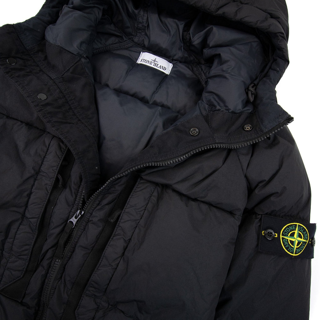 Stone Island 40723 Garment Dyed Crinkle Reps Down Jacket Black V0029