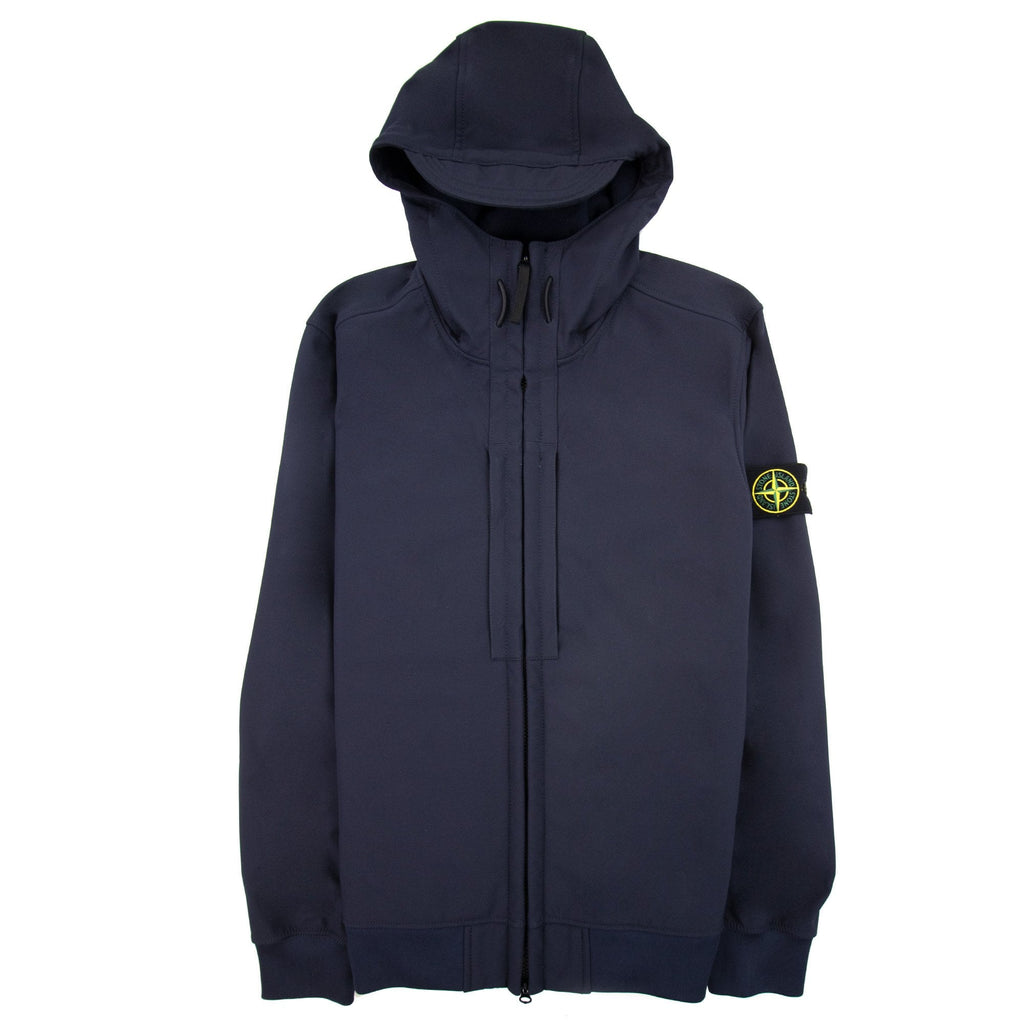 Stone Island Q0122 Re Dye Technology Soft Shell Jacket Navy V0020