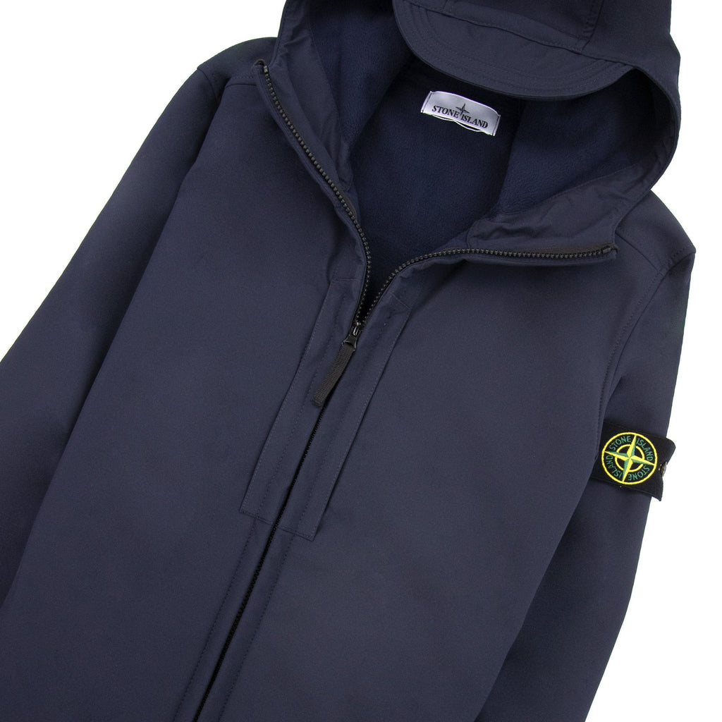 Stone Island Q0122 Re Dye Technology Soft Shell Jacket Navy V0020