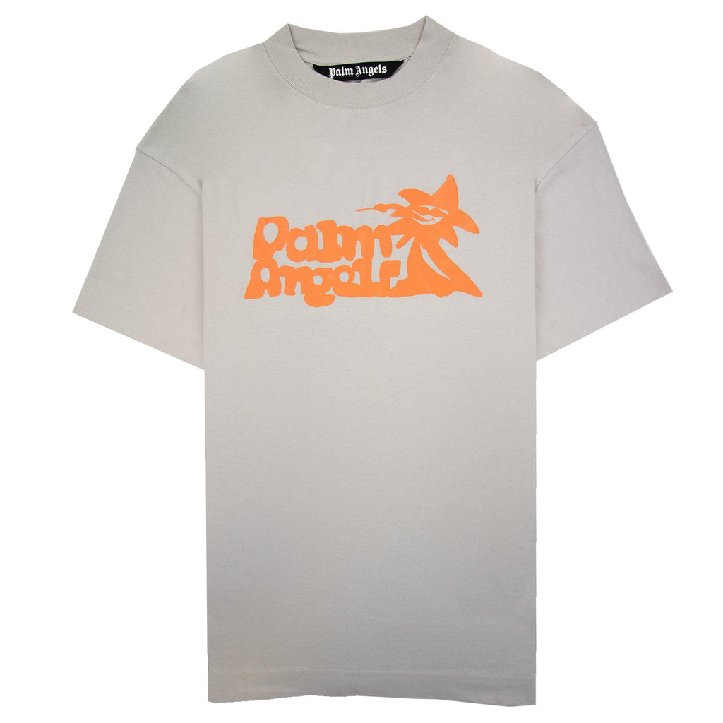 Palm Angels Enzo Classic T Shirt Light Grey Orange