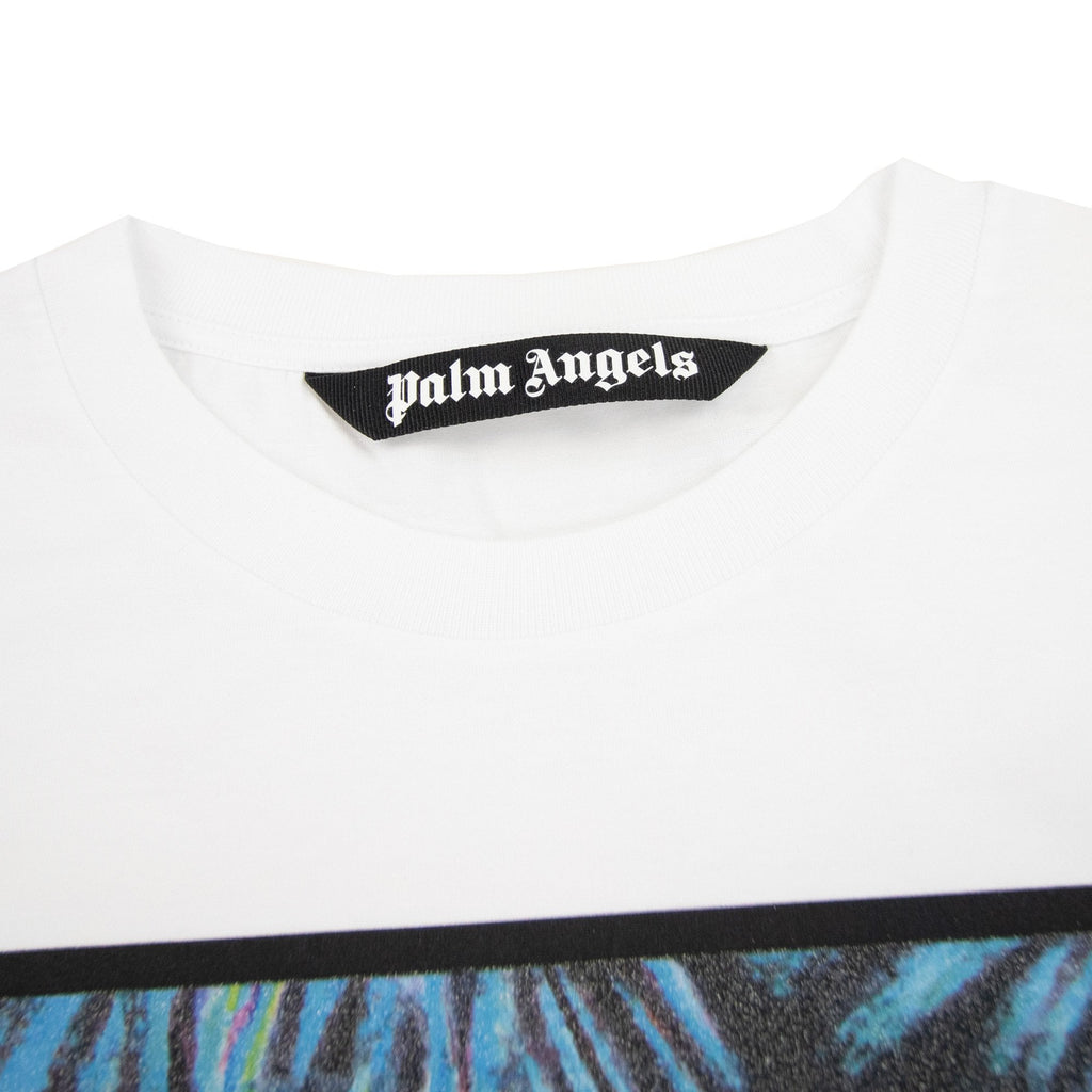 Palm Angels Oil On Canvas Regular Fit T Shirt White Multi