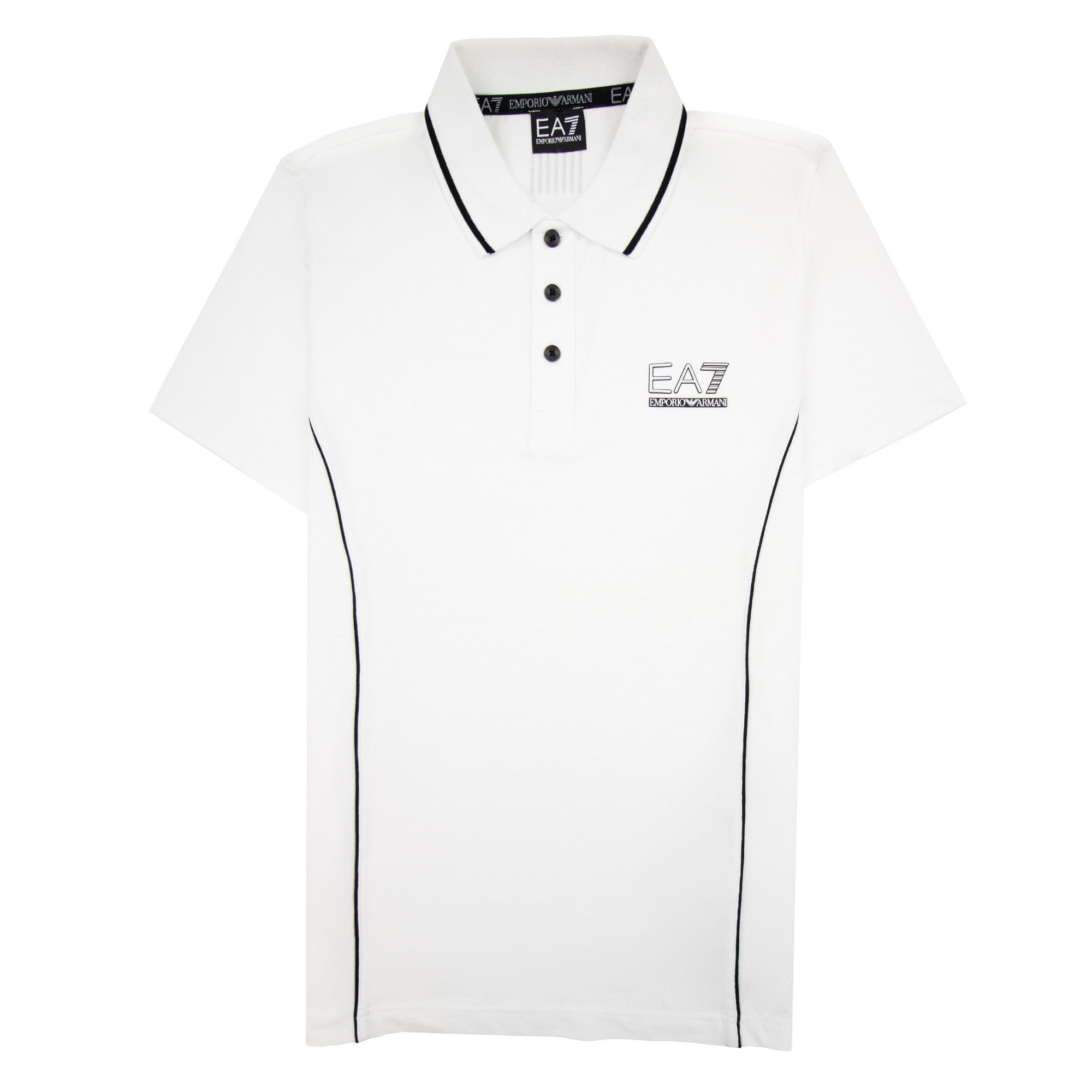 Ea7 Trian Evolution Small Logo Short Sleve Polo White 00010