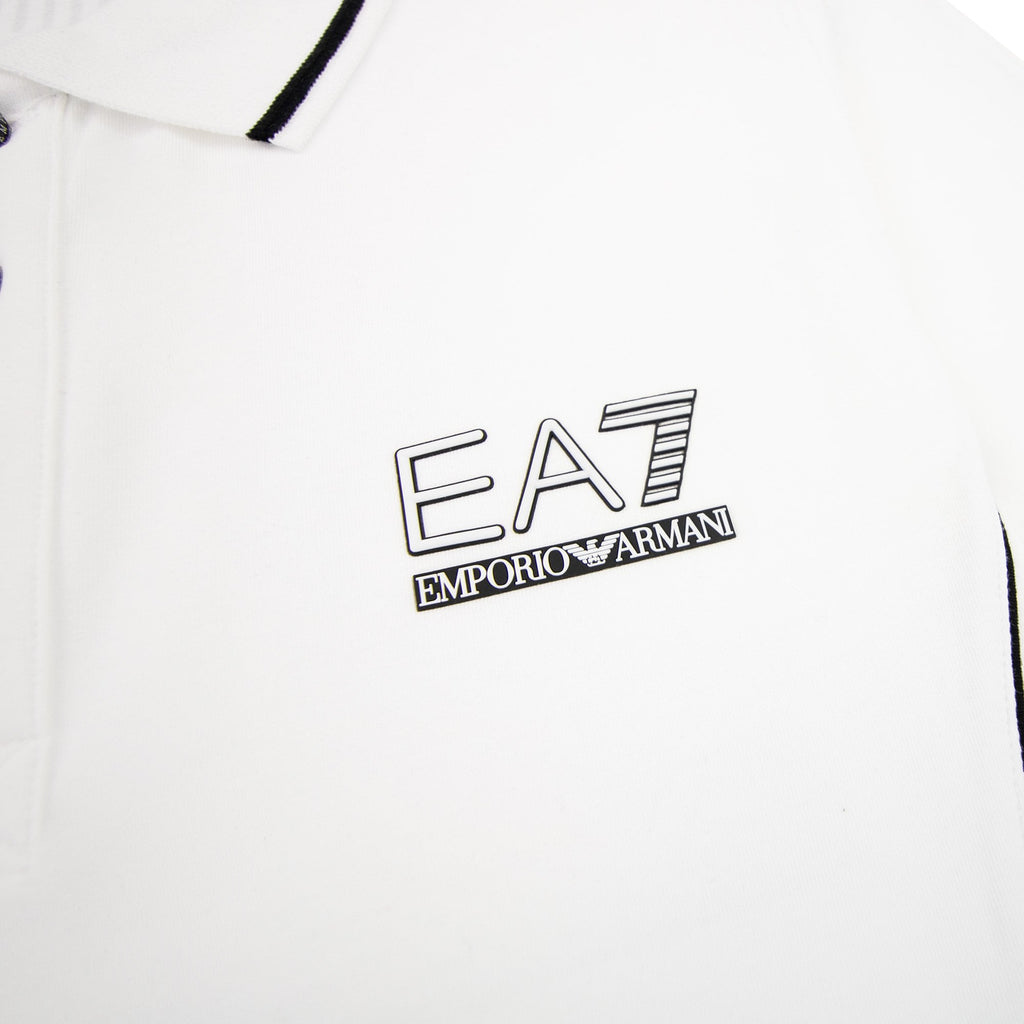 Ea7 Trian Evolution Small Logo Short Sleve Polo White 00010