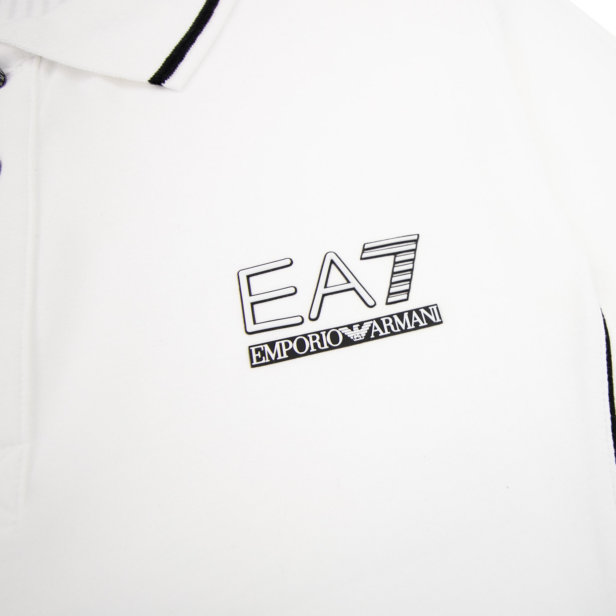 Ea7 Trian Evolution Small Logo Short Sleve Polo White 00010