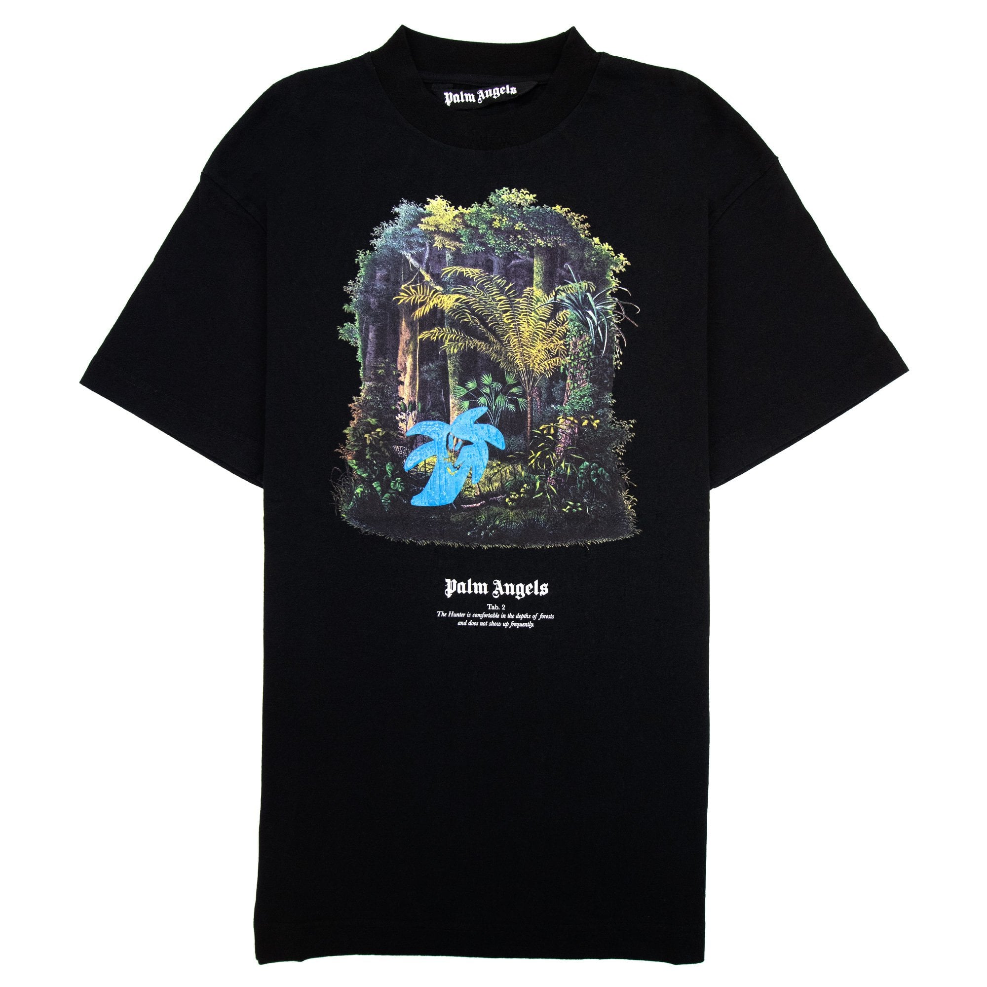 Palm Angels Hunting In The Forest T Shirt Black/light Blue