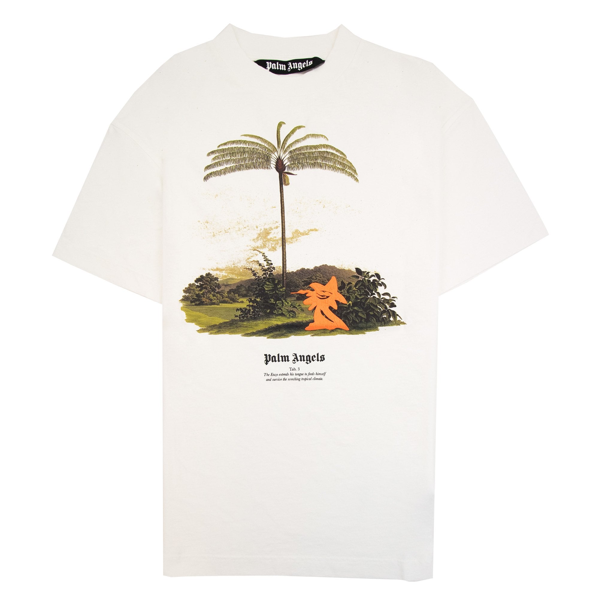 Palm Angels Enzo From The Tropics T Shirt White/orange