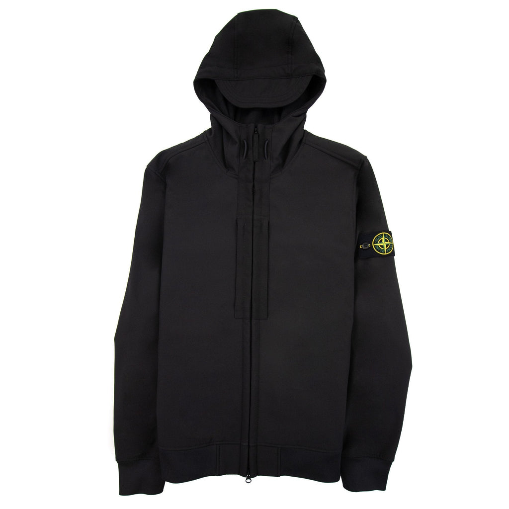 Stone Island Q0122 Re Dye Technology Soft Shell Jacket Black V0029