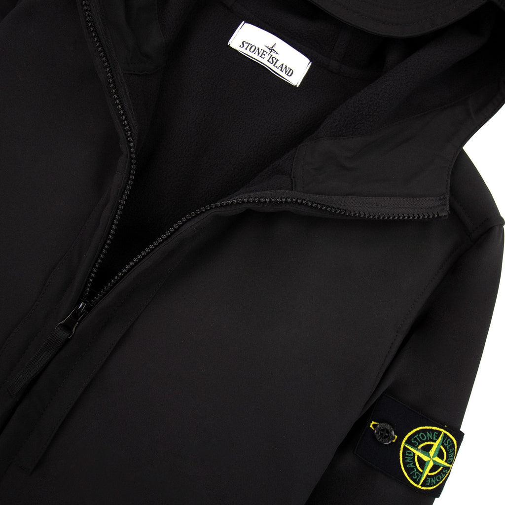Stone Island Q0122 Re Dye Technology Soft Shell Jacket Black V0029