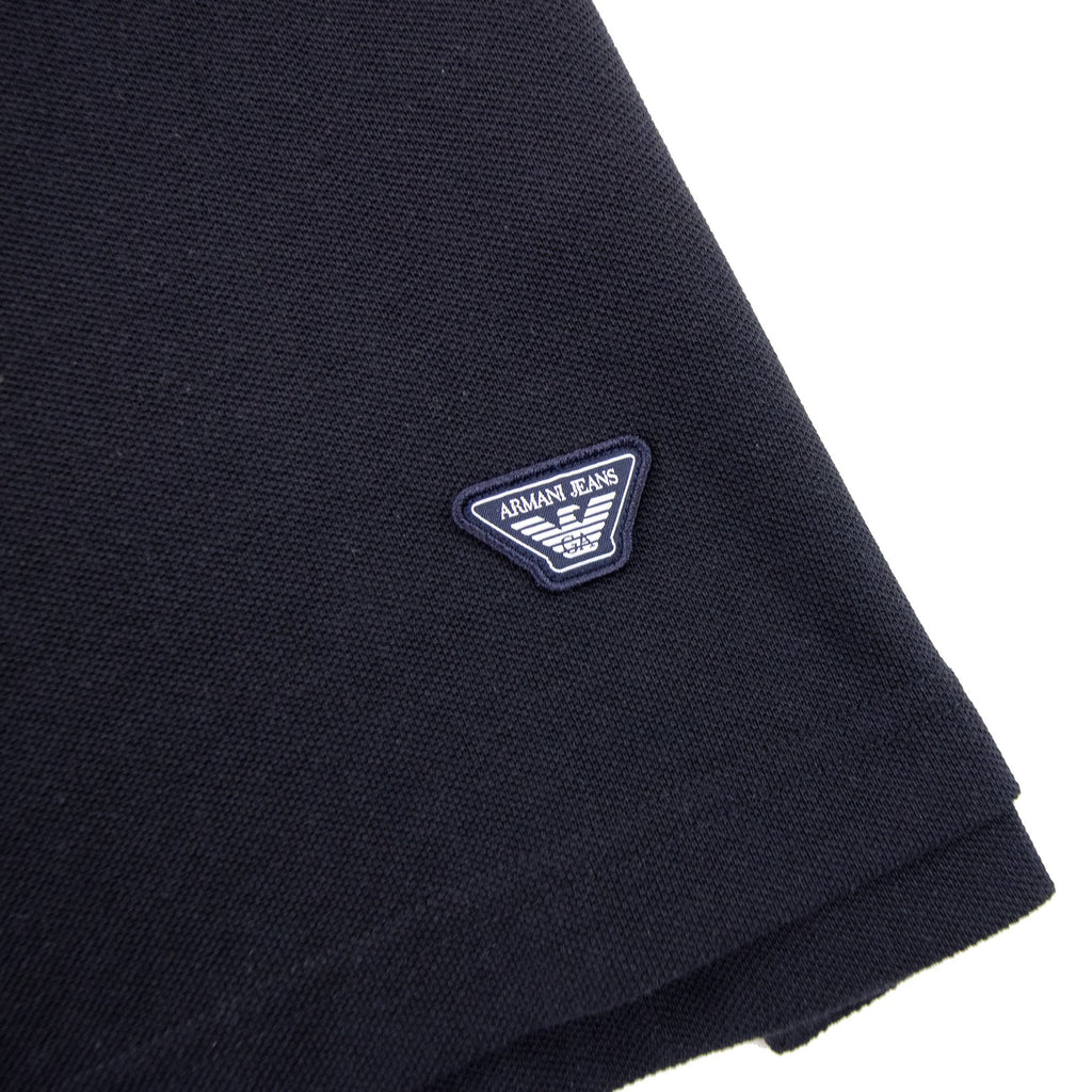 Armani Jeans Round Stripe S/s Polo Dark Navy