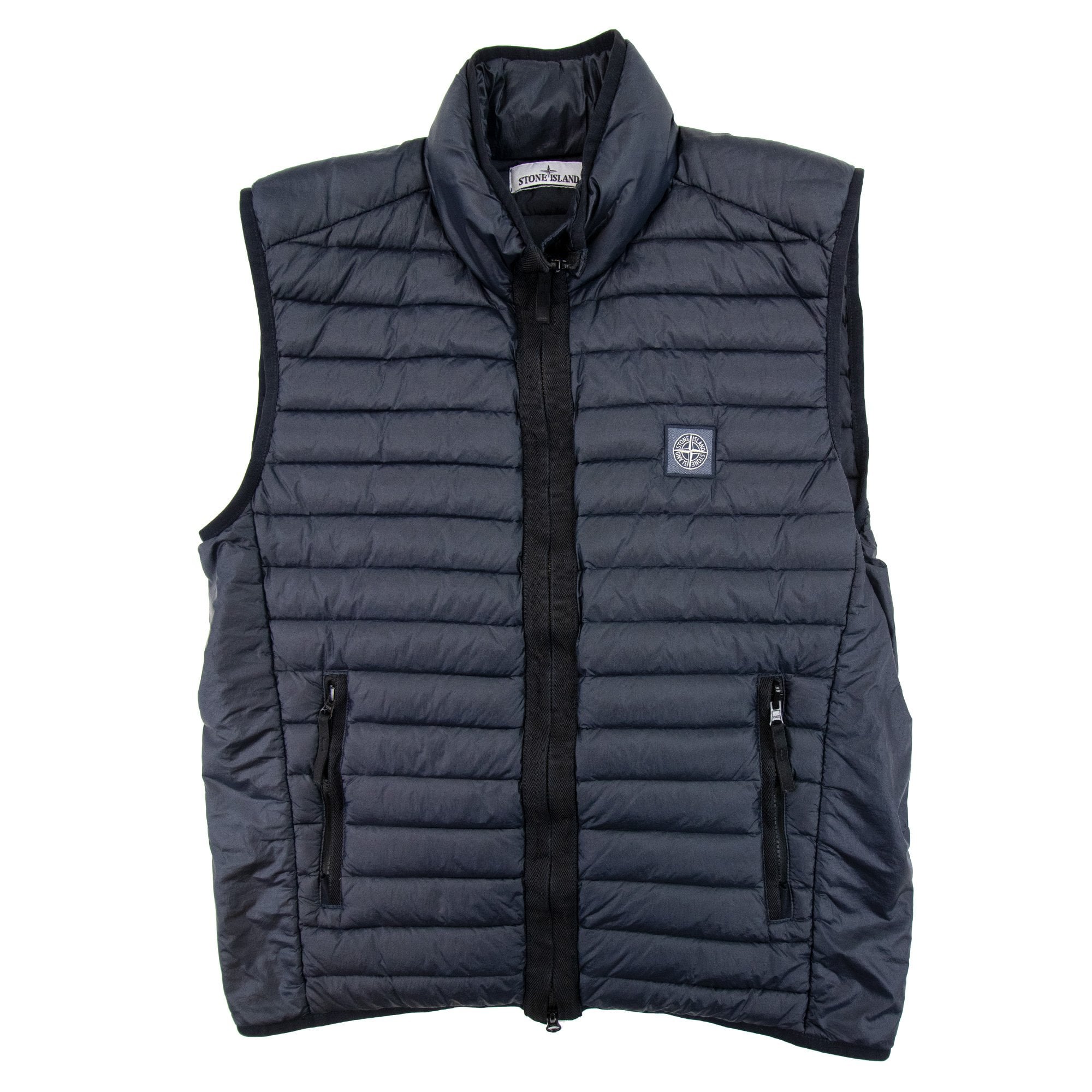 Stone Island Q0224 Loom Woven Chambers Down Gilet Navy V0020