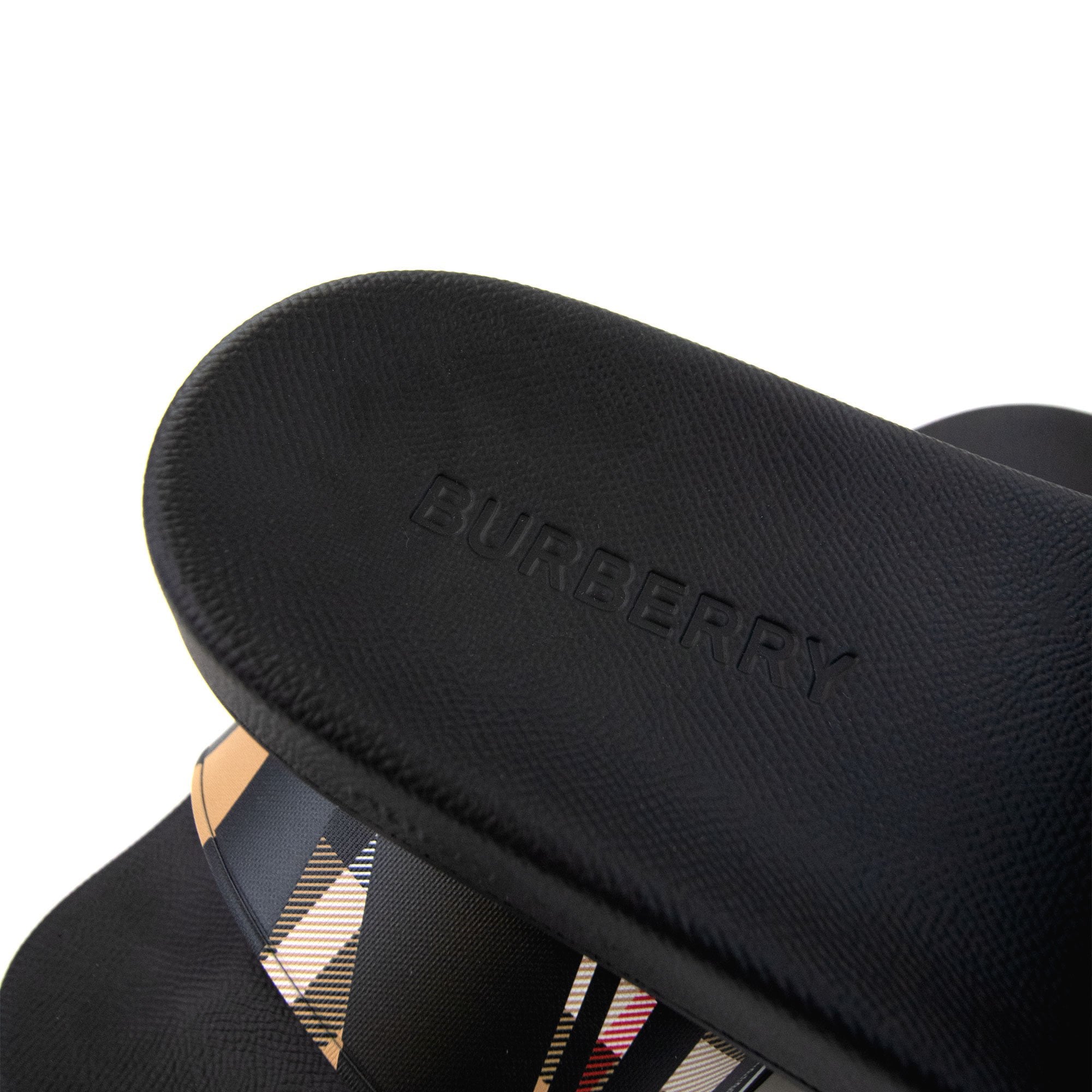 Burberry Vintage Check Sliced Print Sliders Black Check