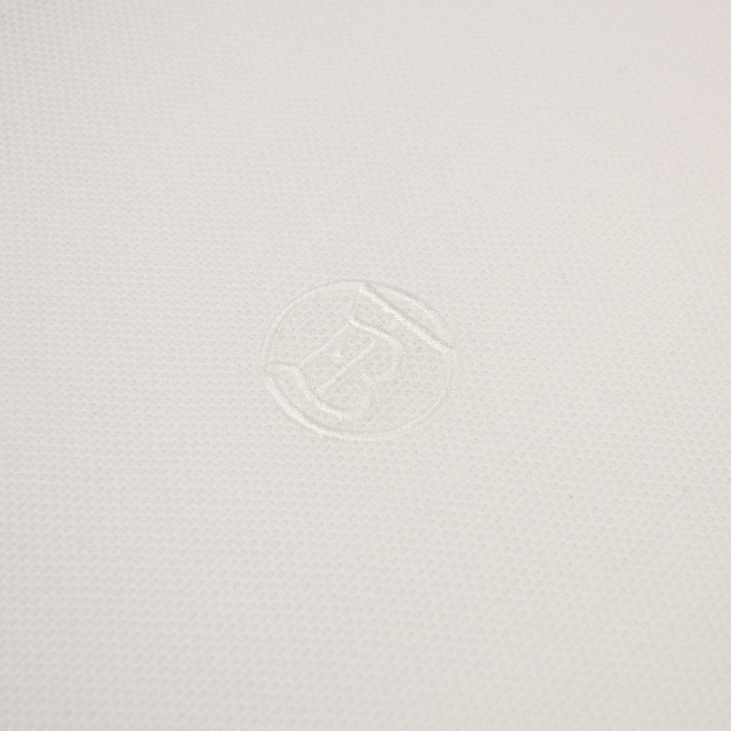 Burberry Icon Stripe Collar Polo White