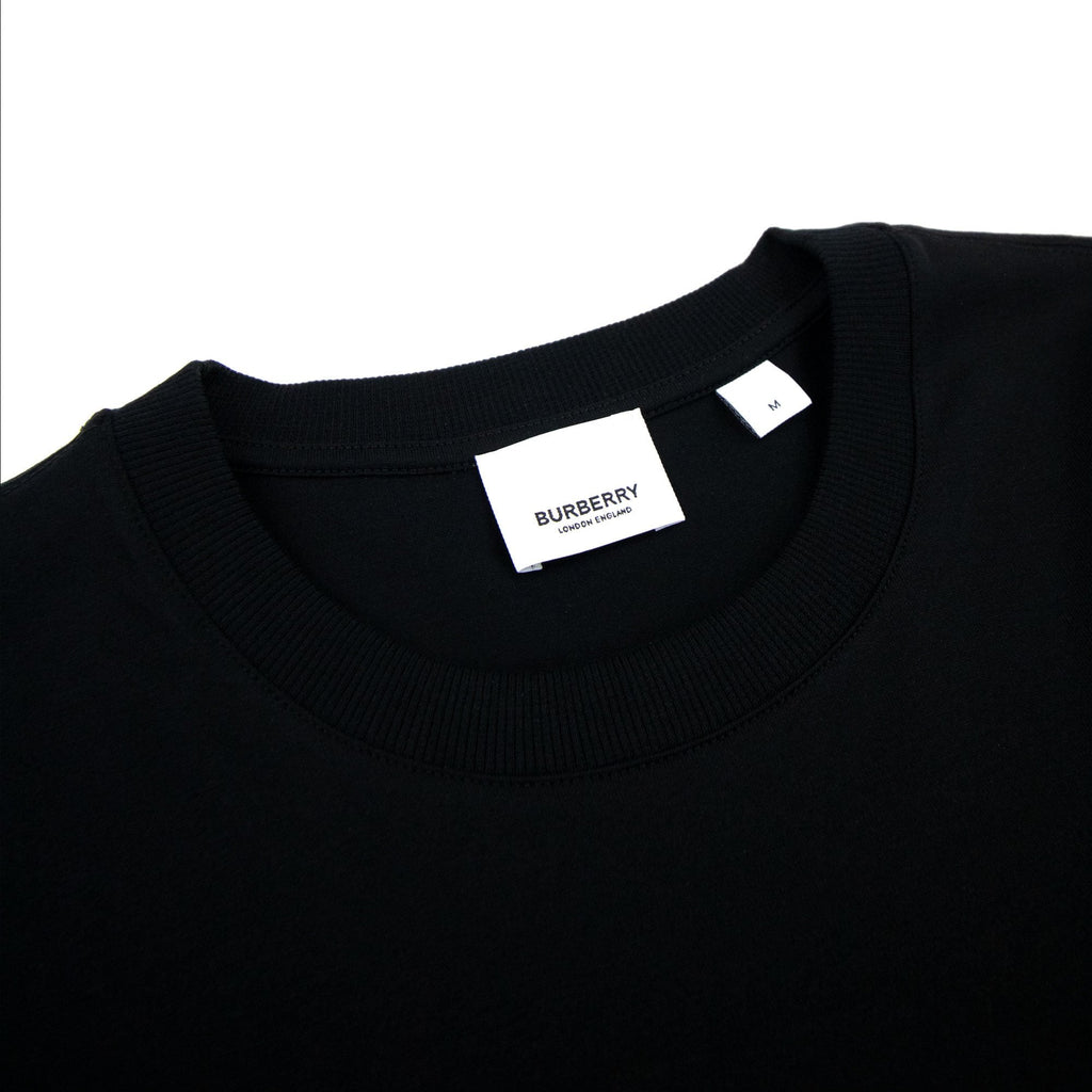 Burberry Check Ekd Cotton T Shirt Black