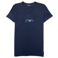 Emporio Armani Logo V Neck T Shirt Navy