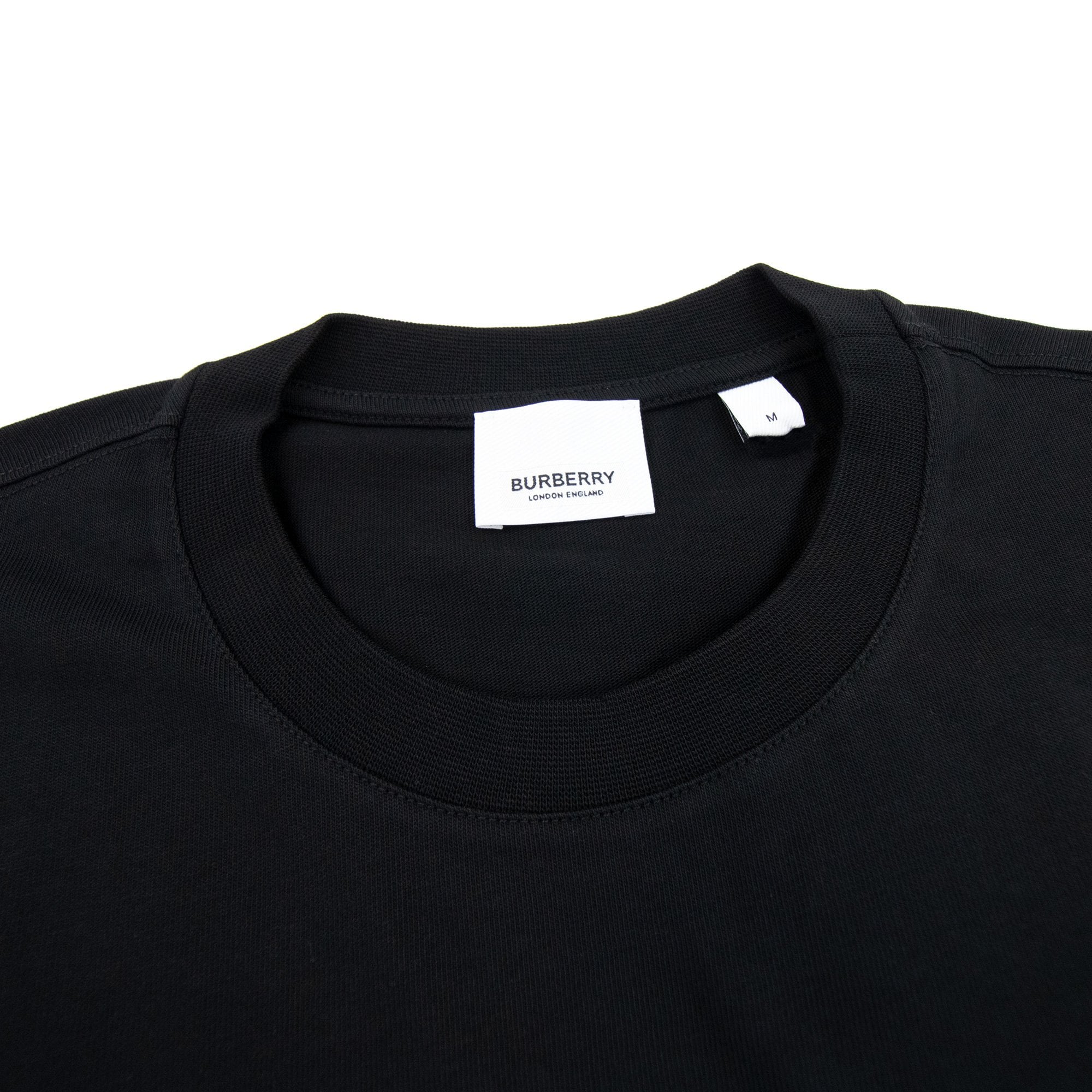 Burberry Dezi Logo-embroidered Cotton-jersey T-shirt Black