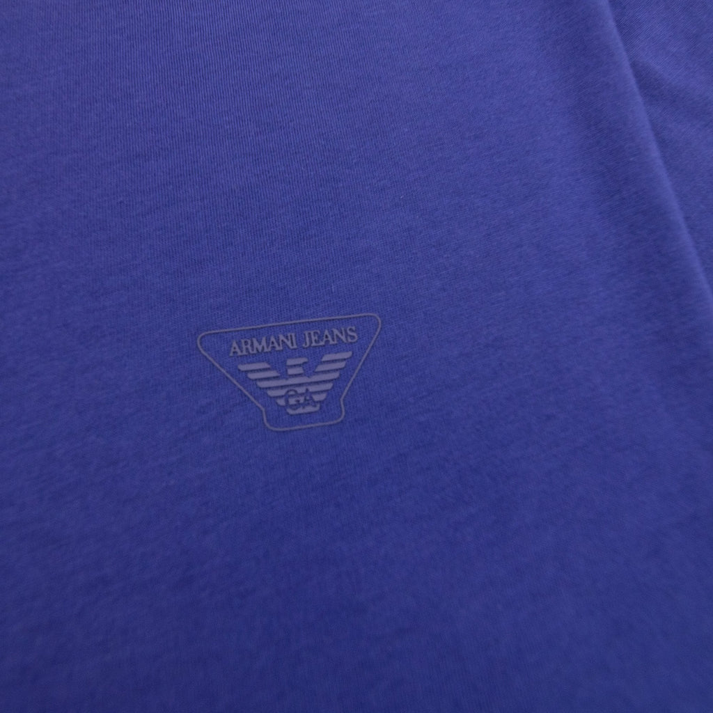 Armani Jeans Rubber Eagle Logo T Shirt Blue