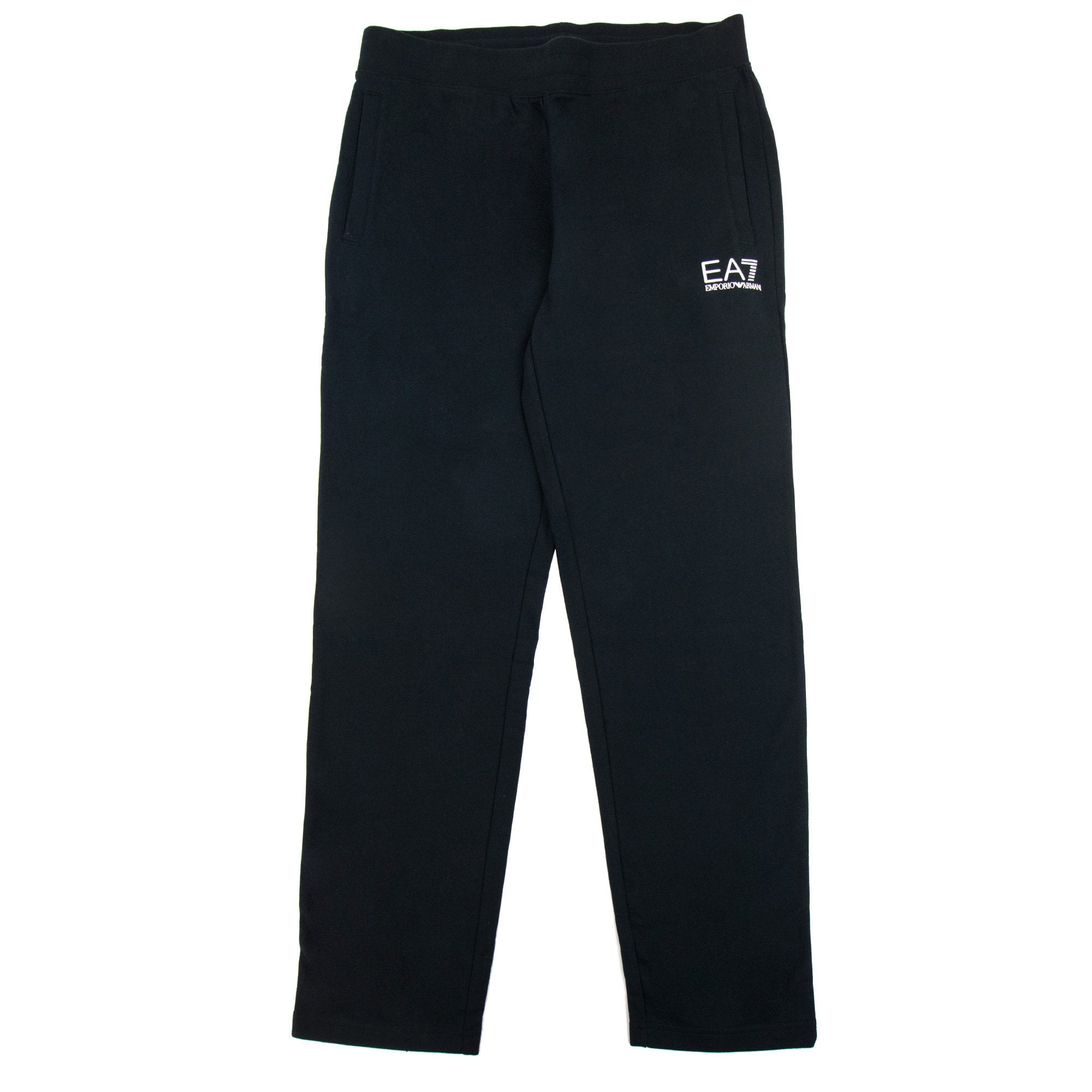Ea7 Straight Cuff Tracksuit Pants Black
