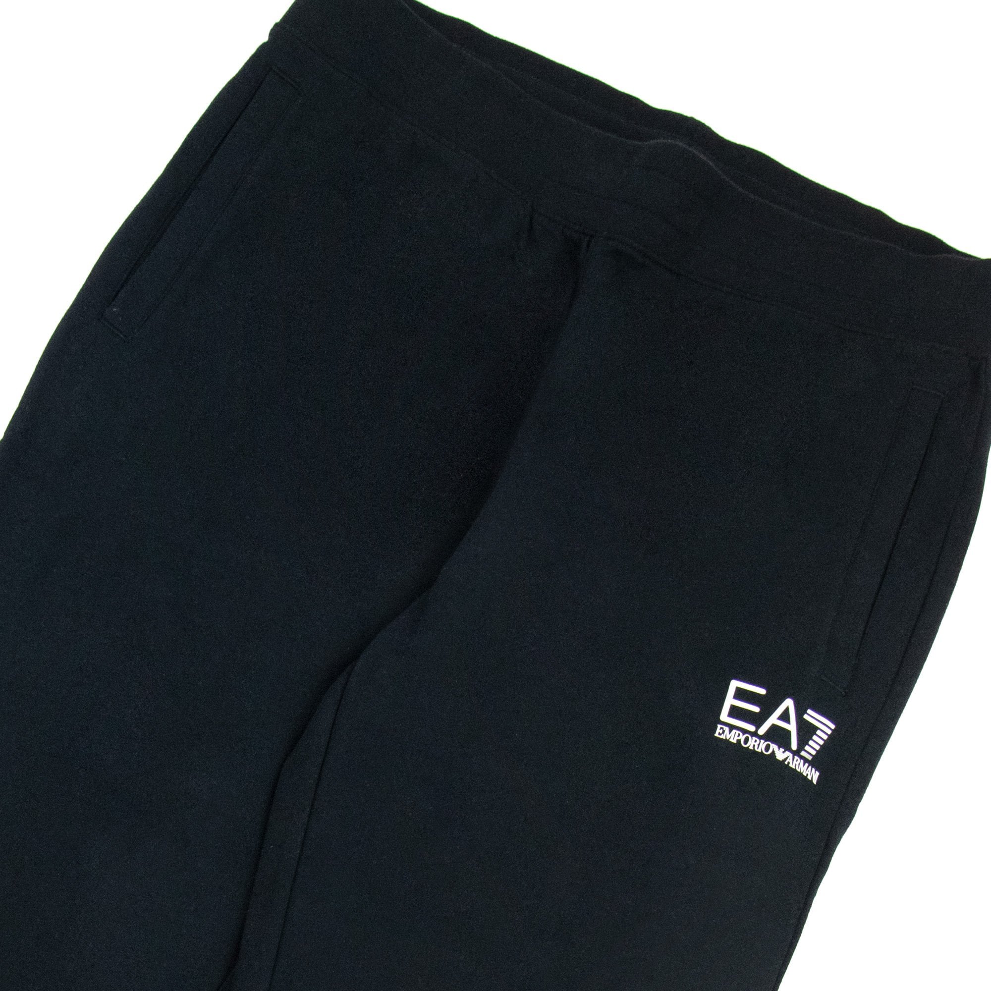 Ea7 Straight Cuff Tracksuit Pants Black