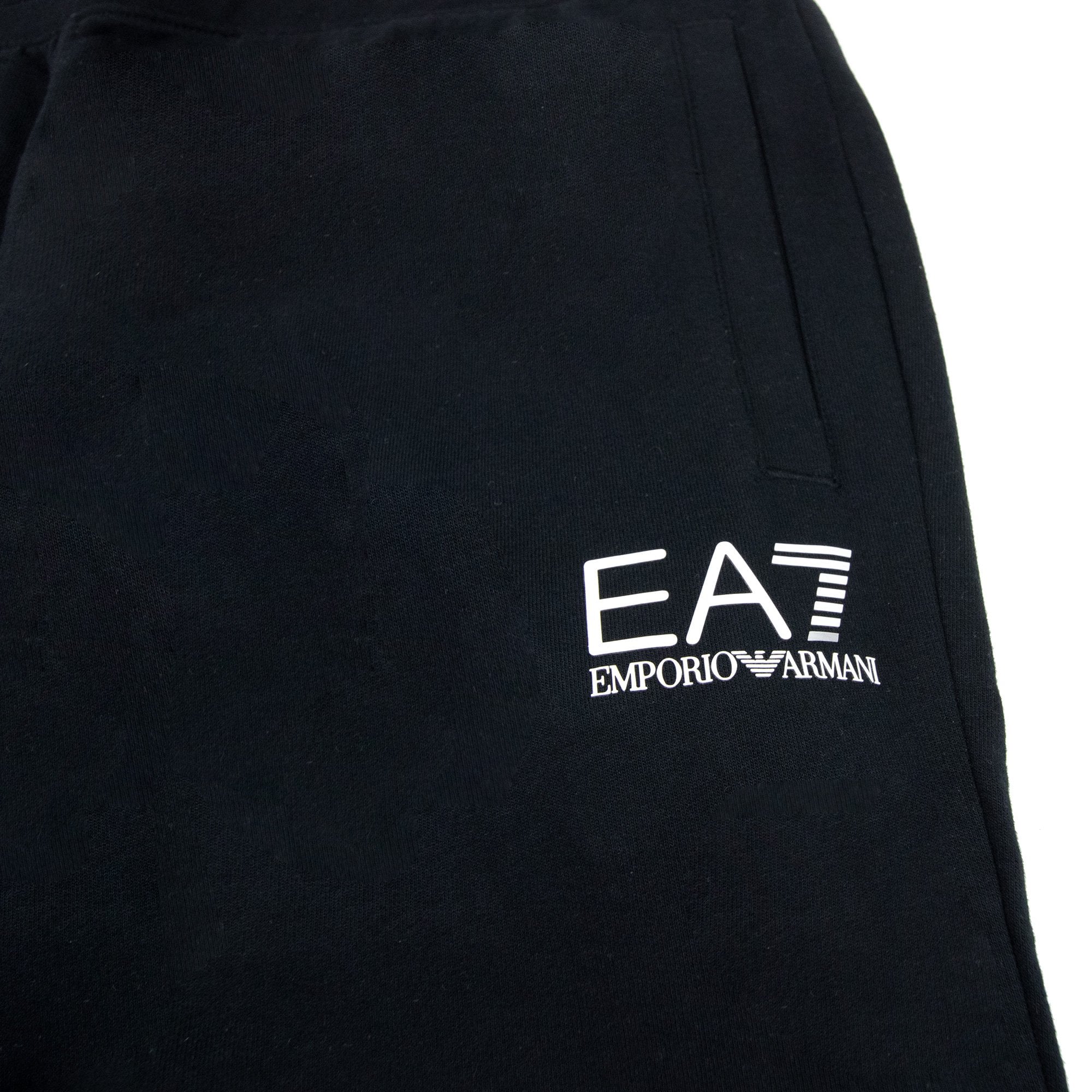 Ea7 Straight Cuff Tracksuit Pants Black