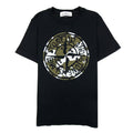 Stone Island Graphic Print Logo T Shirt Black V0029