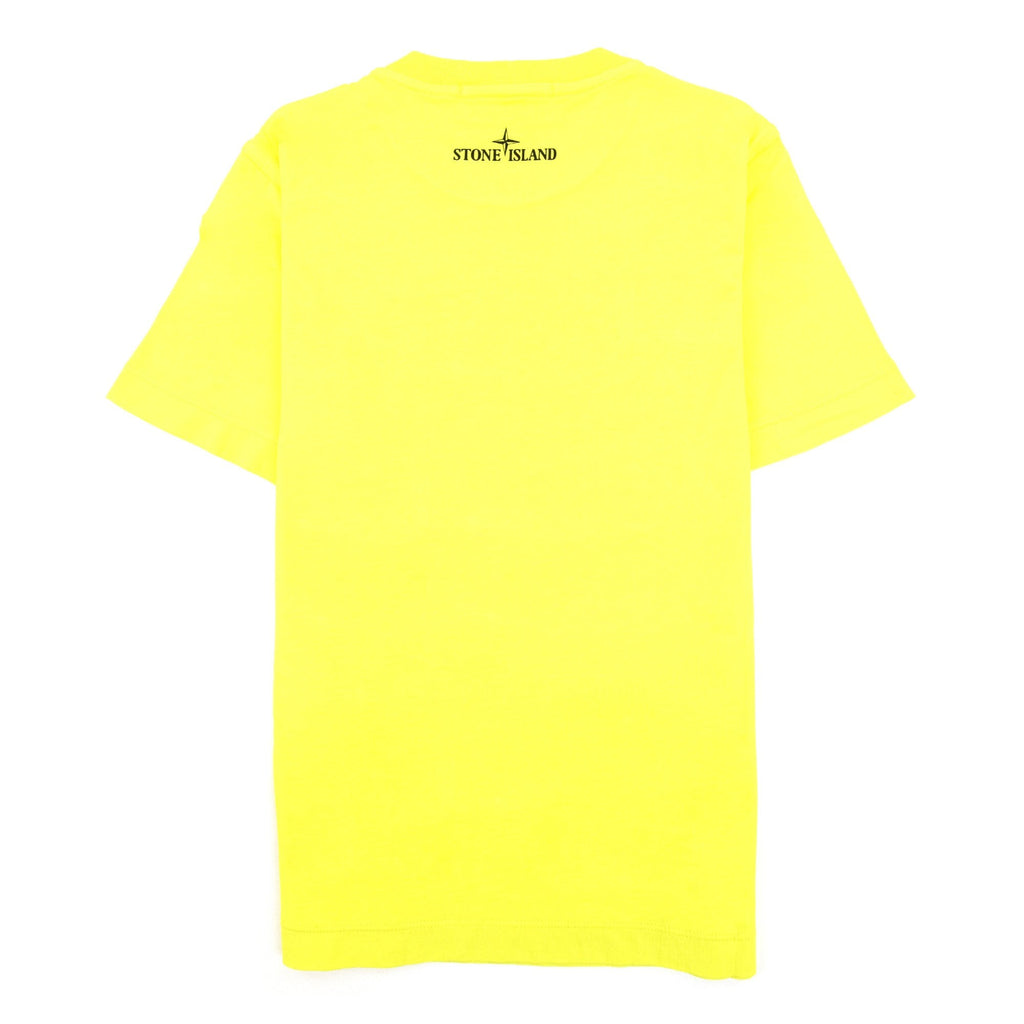 Stone Island Junior Graphic Print Logo T Shirt Yellow V0031