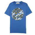 Stone Island Graphic Print Logo T Shirt Blue V0022