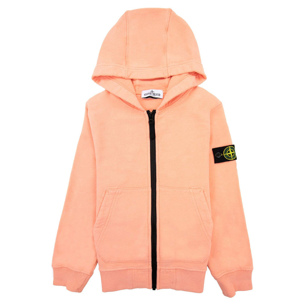 Stone Island Zip Hoody Kids Salmon V0081