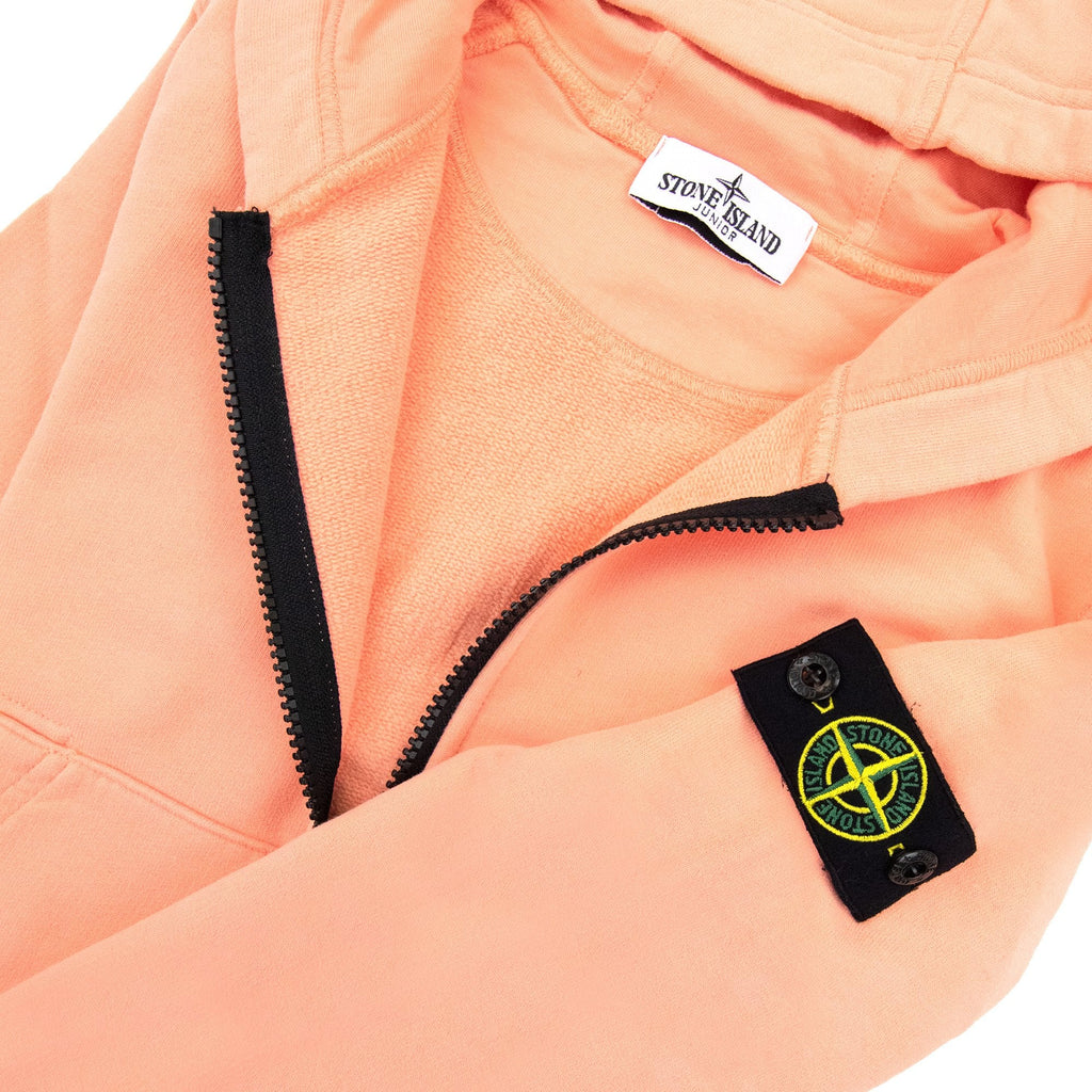 Stone Island Zip Hoody Kids Salmon V0081