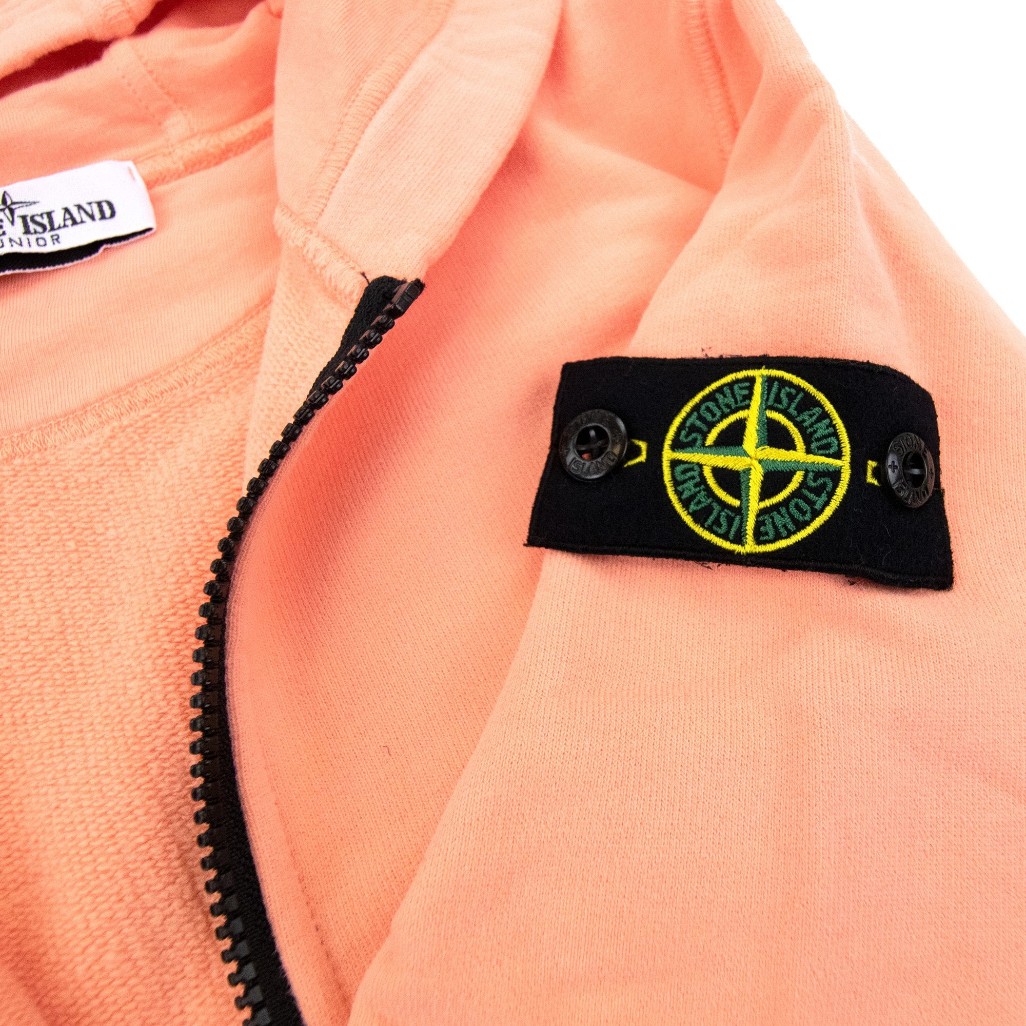Stone Island Zip Hoody Kids Salmon V0081