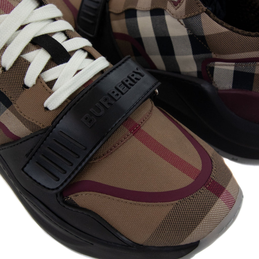 Burberry Ramsey Check Cotton Sneakers Birch Brown
