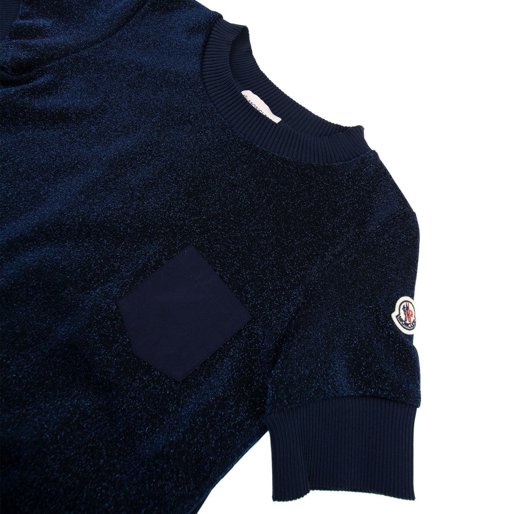 Moncler Junior Abito Shiny Dress Navy