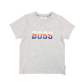 Hugo Boss Kids Contrast Logo Print T Shirt Grey