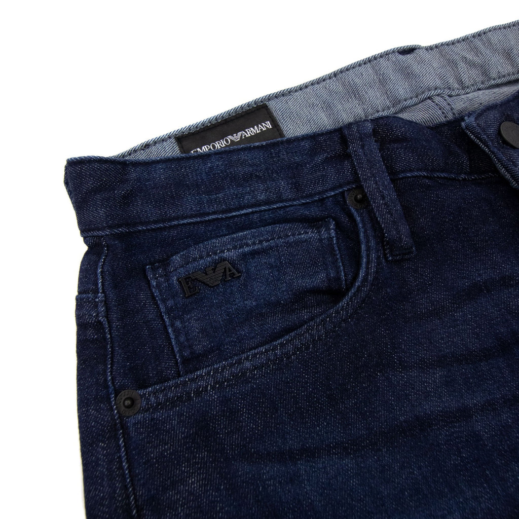 Emporio Armani J75 Slim Fit Washed Stretch Denim Jeans Denim Blue 0941